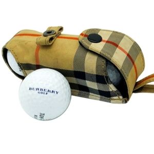 Rare Burberry Classic Plaid Golf Ball Holder with Balls New with tags